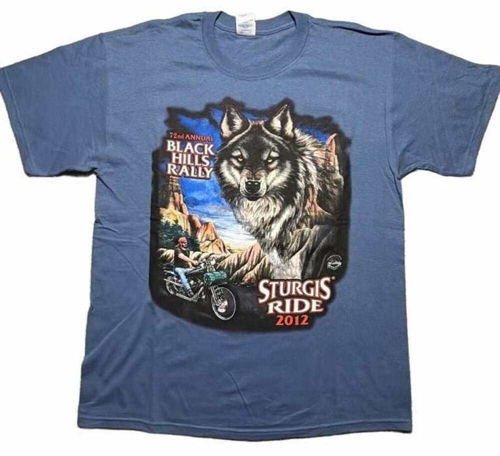 Gildan Sturgis Ride 2012 Black Hills Rally T-Shirt Size L